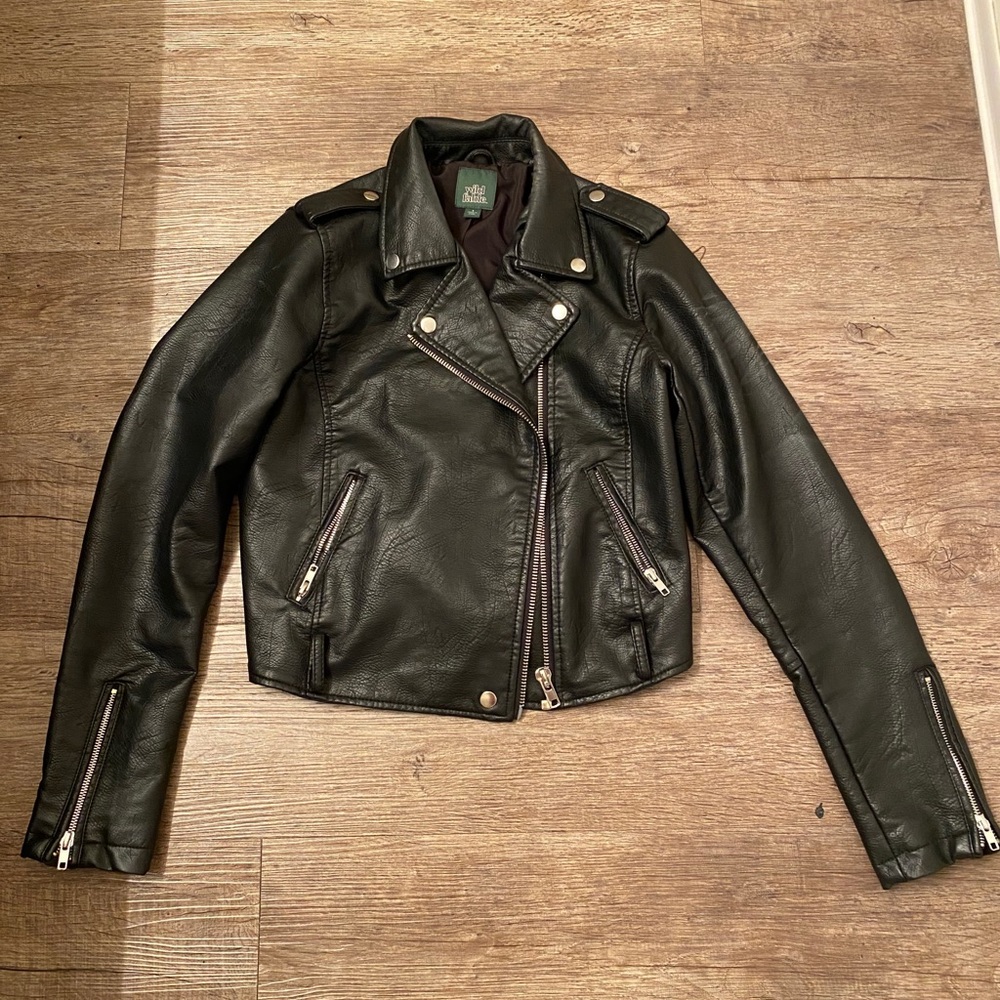 Black leather jacket